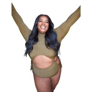 Savage X Fenty Bodysuit S Military Olive Green Sleep & Shine Teddy Size 2X